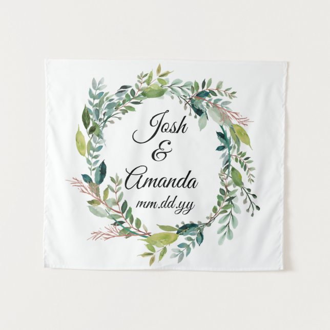 Photo Booth Decor, Boho Fall Wedding Back drop Tapestry (Front (Horizontal))