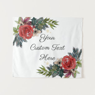 Photo Booth Decor, Holiday Wedding Back drop Tapestry