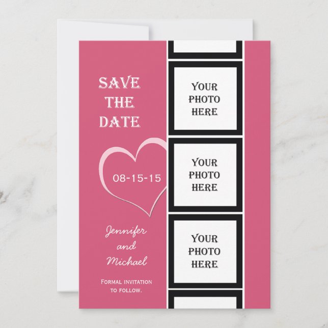 Photo Booth Enregistrer la carte Date Invitation (Devant)