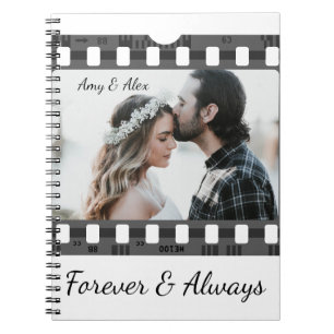 Photo booth film strip personalized photo template notebook