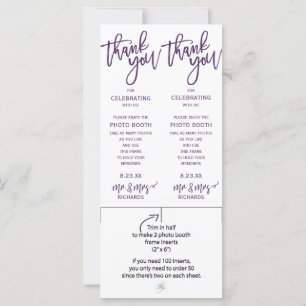 Photo Booth Frame Inserts   Brush (Plum / Purple)