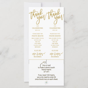 Photo Booth Frame Inserts   Brush Script (Gold)