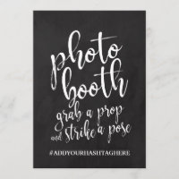 Photo Booth Hashtag Affordable Chalboard Sign
