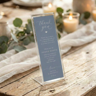 Photo Booth Inserts Dusty Blue Wedding Favours