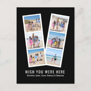 Photo Booth Personalized 6 Images and Text Postcard