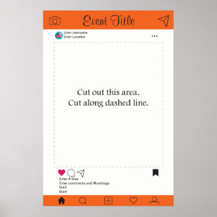 Photo Booth Prop Frame Poster Social Media Design