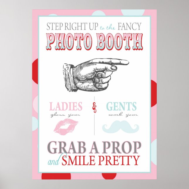 Photo Booth Sign Carnival Circus Birthday R (Front)