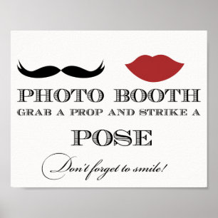 Photo Booth Sign - Grab a Prop and Strike a Pose