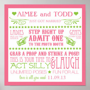 Photo Booth Signage Poster