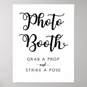 Photo Booth Wedding Sign   Modern Calligraphy
