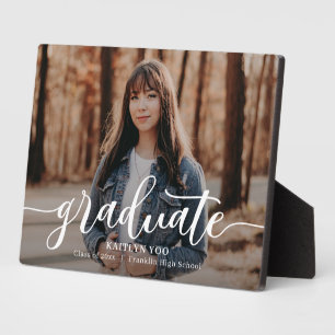 Photo Bouche exquise ÉDITABLE Plaque de graduation COULE