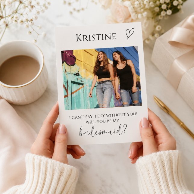 Photo Bridesmaid Proposal Card (Creator Uploaded)