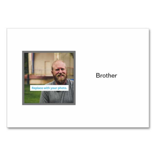 Photo Brother sur cartes mémoires familiales perso (Devant)