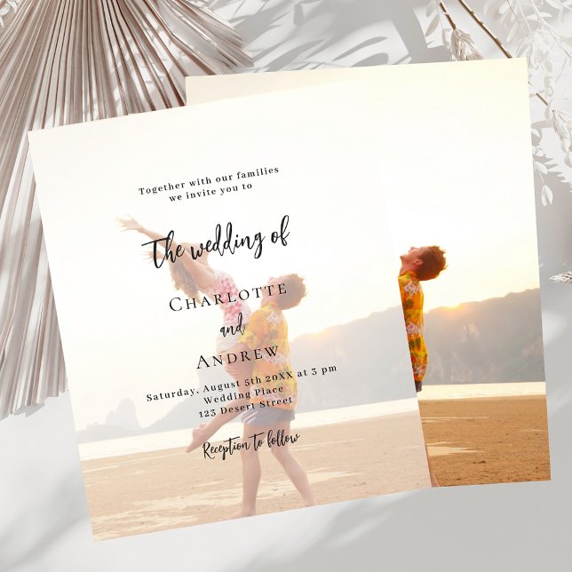 Photo budget wedding invitation (Creator Uploaded)