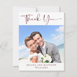 Photo Burgundy Carte de remerciements