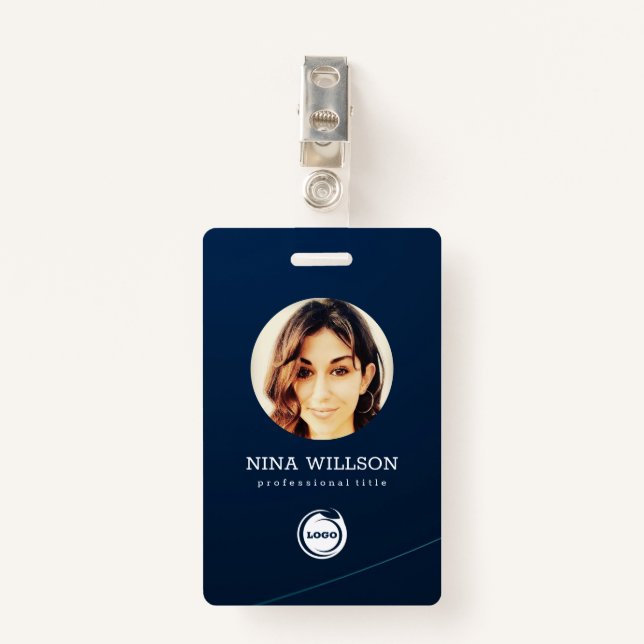 Photo Business ID Logo Badge (Front with Clip)