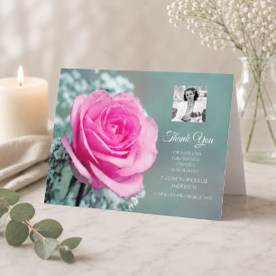 Photo by Sympathy Thank You Elegant Pink Rose Card