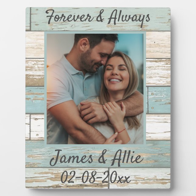 Photo Cadeau de Saint-Valentin Plaque Anniversaire Forev (Devant)