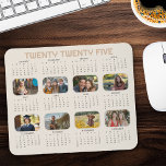 Photo Calendar 2025 Full Year Beige Mousepad<br><div class="desc">2025 Photo Calendar with 8 pictures. Neutral beige colour palette with full year calendar for Twenty Twenty Five. Please see my personalized calendars collection for more designs.</div>