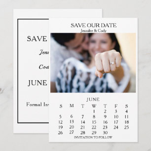 Photo Calendar Wedding Easy Read Save The Date