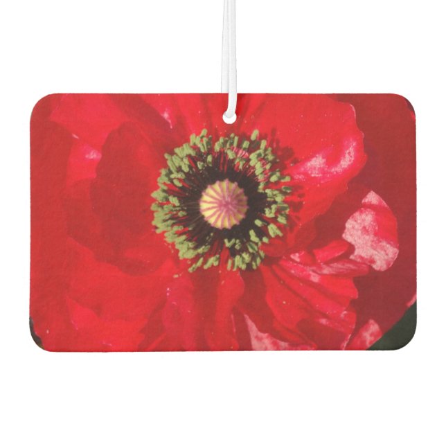 Photo California Red Poppy flower  Air Freshener (Front)