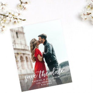 Photo & Calligraphy 2-A Lighter Save the Date Flyer