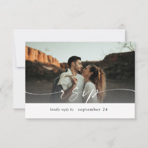Photo & Calligraphy 3 Mod Horizontal w Meal RSVP 