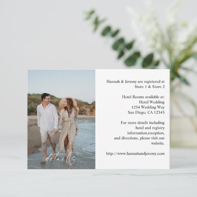 Photo & Calligraphy 3 Mod Vertical MED Enclosure Card (Standing Front)