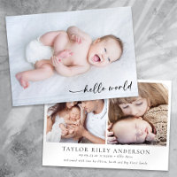 Photo Calligraphy Hello World Birth