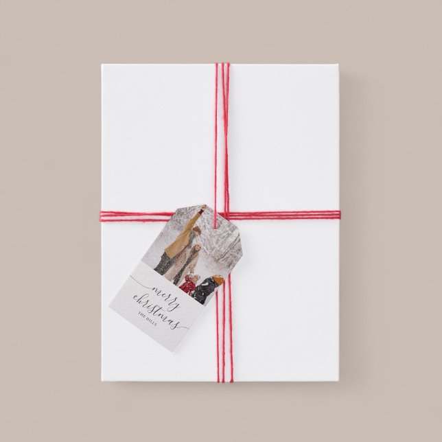 Photo Calligraphy Merry Christmas Gift Tags (Creator Uploaded)