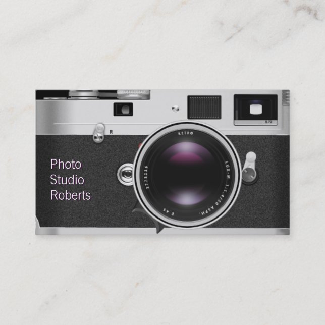 Photo Camera Business Card (Front)