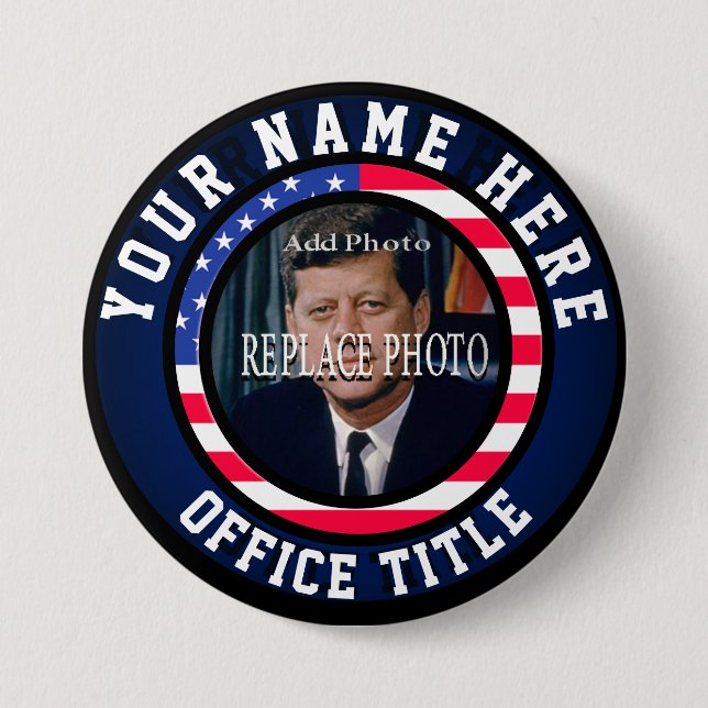 Photo Campaign Template Round 3 Inch Round Button (Front)