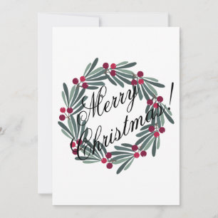 Photo Card Personalize Merry Christmas Script