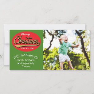 Photo Card Retro "Merry Christmas EST A.D. 336"