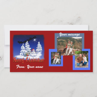 Photo cards for christmas customizable