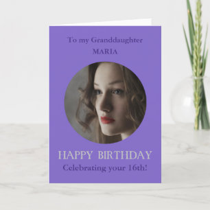 Photo Carte Anniversaire Petite-fille, 16 ans ou A