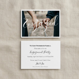 Photo carte de faire-part engagée à la frontière b
