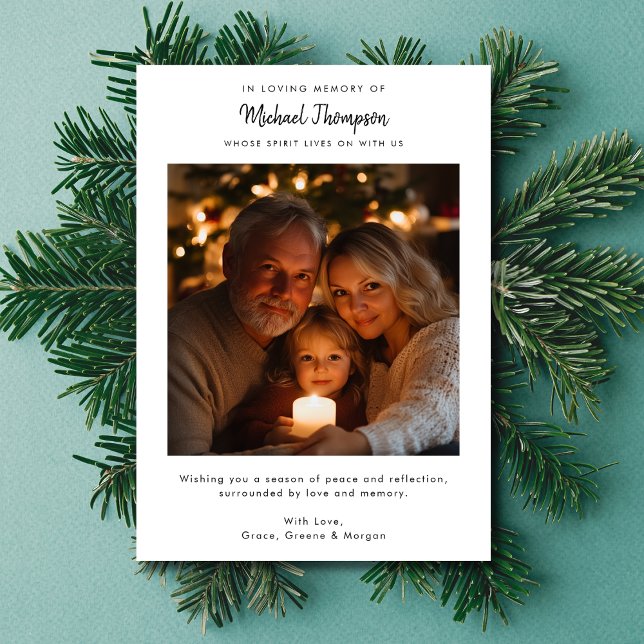 Photo Carte de Noël après un décès en famille (Créateur téléchargé)