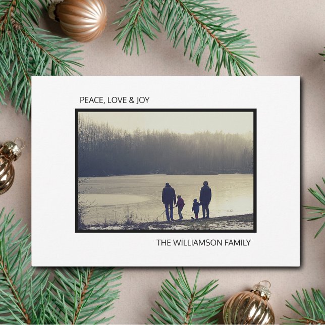 Photo Carte de Noël Moderne Minimaliste (Créateur téléchargé)
