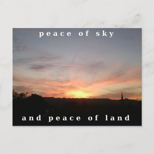 Photo Carte postale 17 Sunset Burst Peace Libellé (Devant)