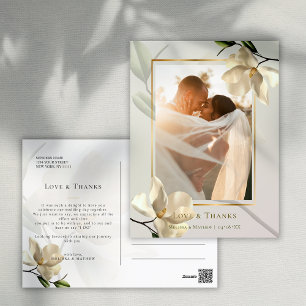 Photo carte postale Merci blanc oriental Magnolia