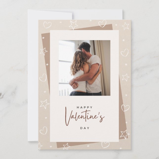 Photo Carte Saint Valentin - Ajouter votre photo (Devant)