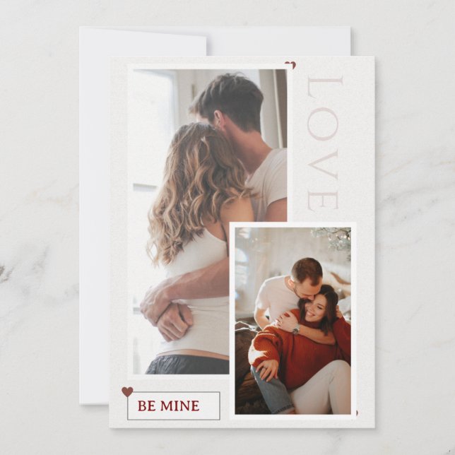 Photo Carte Saint Valentin - Ajouter votre photo (Devant)
