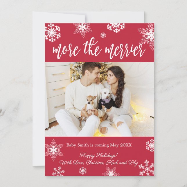 Photo Cartes de Faire-part de grossesse de Noël (Devant)