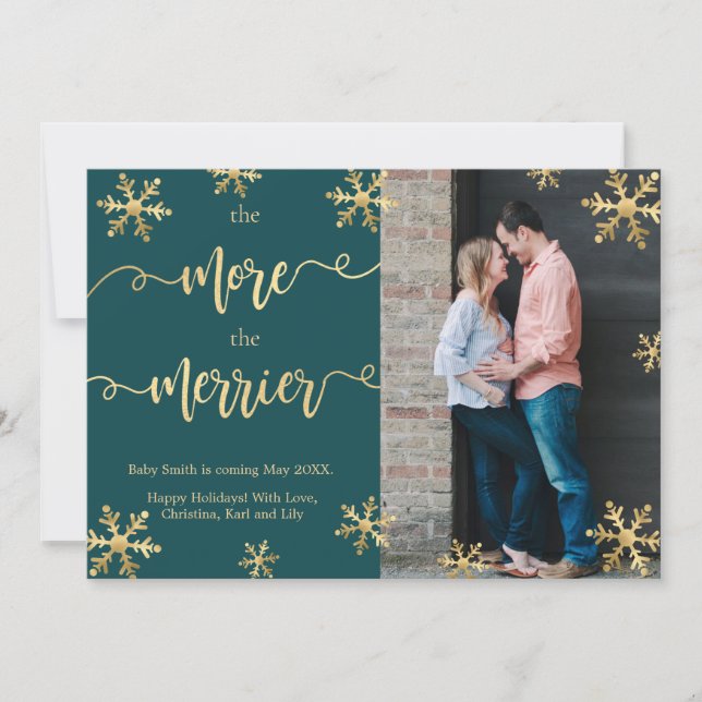 Photo Cartes de Faire-part de grossesse de Noël Tu (Devant)