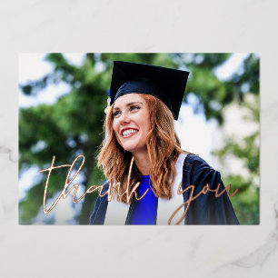 Photo Casquette White H Foil Carte de remerciement