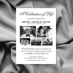 Photo Celebration of Life Funeral Invitation