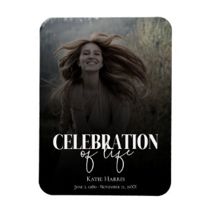 Photo Celebration of Life Funeral Program  Magnet