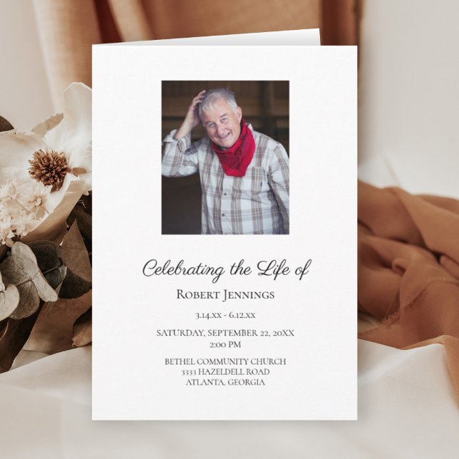 Photo Celebration of Life Memorial Funeral  Program (Creator Uploaded)