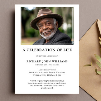 Photo Celebration of Life Memorial Invitation